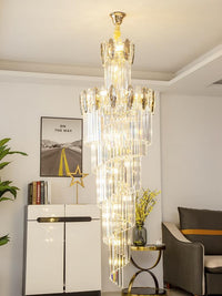 Gold Staircase Crystal Chandelier CL0625