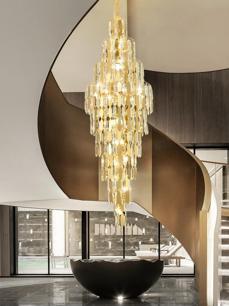 Gold Staircase Crystal Chandelier CL0901-1