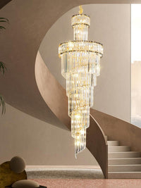 Gold Staircase Crystal Chandelier CL2301