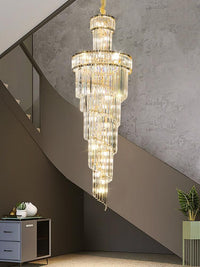 Gold Staircase Crystal Chandelier CL2301