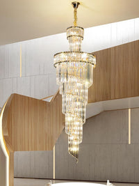Gold Staircase Crystal Chandelier CL2301