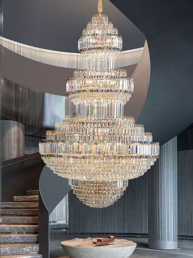 Gold Staircase Crystal Chandelier CL2302