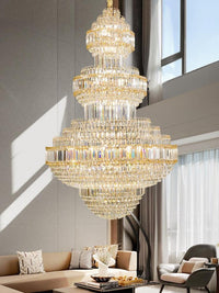Gold Staircase Crystal Chandelier CL2302