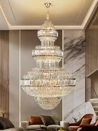 Gold Staircase Crystal Chandelier CL2302