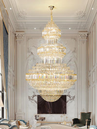 Gold Staircase Crystal Chandelier CL2302