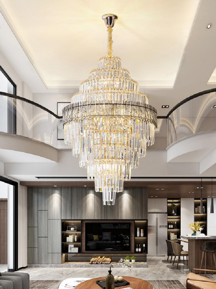 Gold Staircase Crystal Chandelier CL2304