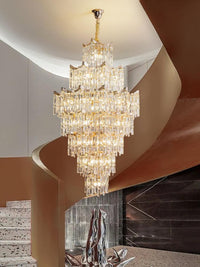 Gold Staircase Crystal Chandelier CL2306