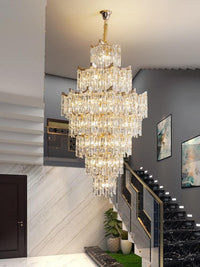 Gold Staircase Crystal Chandelier CL2306