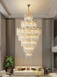 Gold Staircase Crystal Chandelier CL2306
