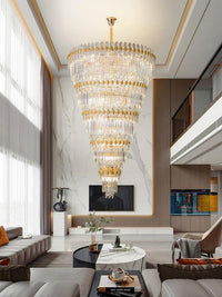 Gold Staircase Crystal Chandelier CL2307