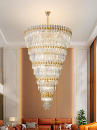 Gold Staircase Crystal Chandelier CL2307