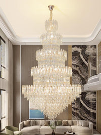 Gold Staircase Crystal Chandelier CL2308