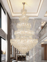 Gold Staircase Crystal Chandelier CL2308