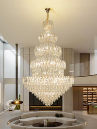 Gold Staircase Crystal Chandelier CL2308