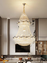 Gold Staircase Crystal Chandelier CL2310