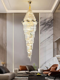 Gold Staircase Crystal Chandelier CL2311