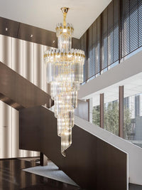 Gold Staircase Crystal Chandelier CL2312