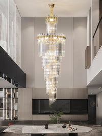 Gold Staircase Crystal Chandelier CL2312