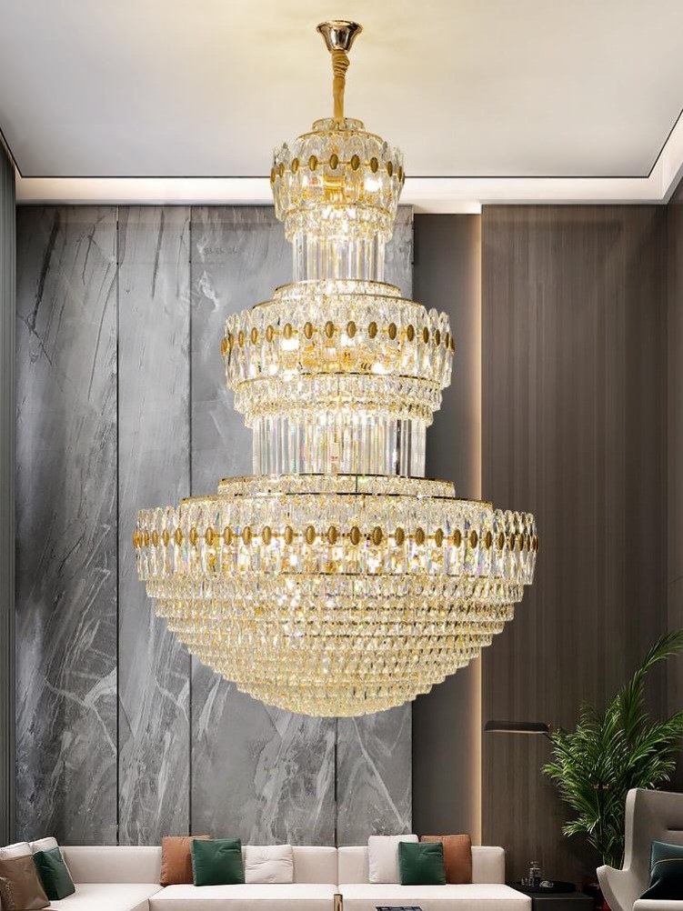 Gold Staircase Crystal Chandelier CL2313