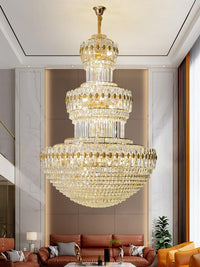 Gold Staircase Crystal Chandelier CL2313