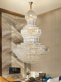 Gold Staircase Crystal Chandelier CL2313