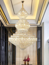 Gold Staircase Crystal Chandelier CL2315