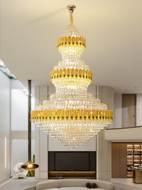 Gold Staircase Crystal Chandelier CL2315