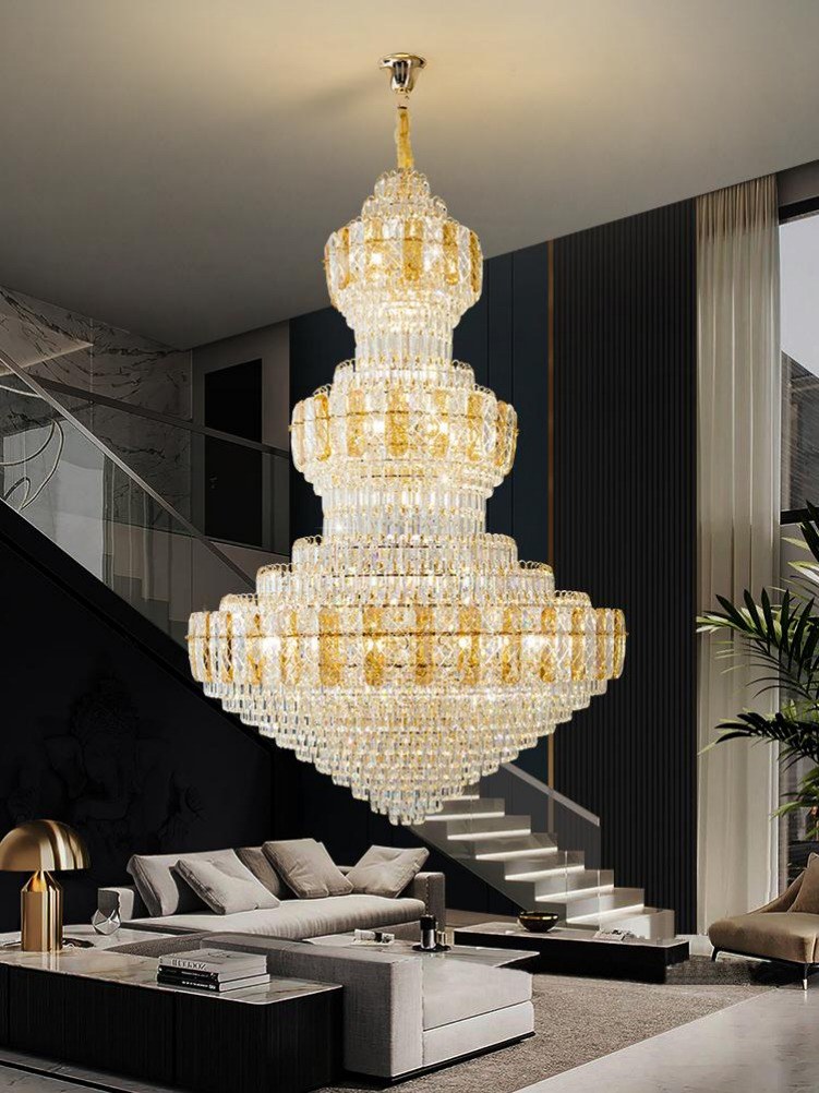 Gold Staircase Crystal Chandelier CL2316