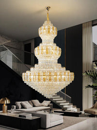 Gold Staircase Crystal Chandelier CL2316