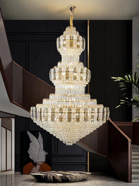 Gold Staircase Crystal Chandelier CL2316