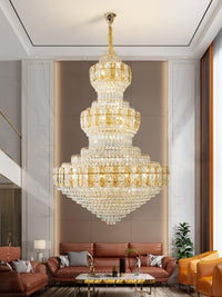 Gold Staircase Crystal Chandelier CL2316