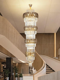 Gold Staircase Crystal Chandelier CL2317