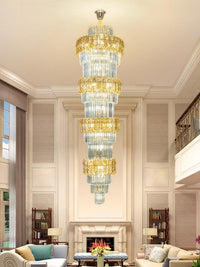 Gold Staircase Crystal Chandelier CL2317