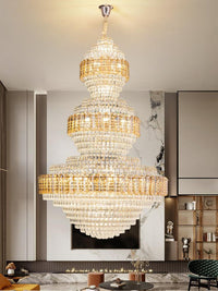 Gold Staircase Crystal Chandelier CL2318