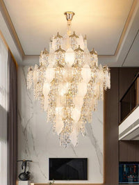Gold Staircase Crystal Chandelier CL2321