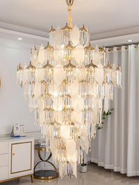 Gold Staircase Crystal Chandelier CL2321