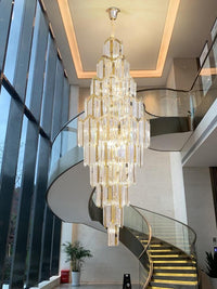 Gold Staircase Crystal Chandelier CL2401