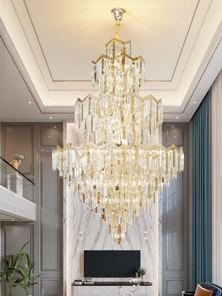 Gold Staircase Crystal Chandelier CL2402