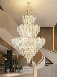 Gold Staircase Crystal Chandelier CL2402