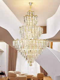 Gold Staircase Crystal Chandelier CL2402