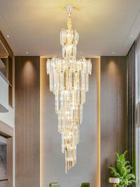 Gold Staircase Crystal Chandelier CL2403