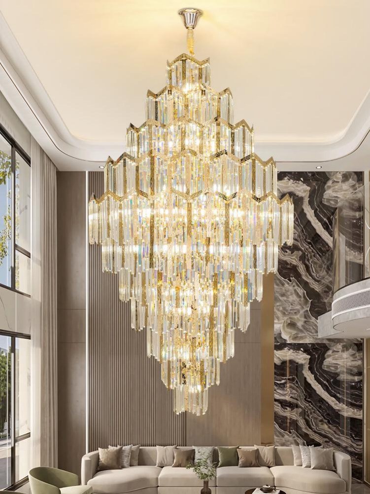 Gold Staircase Crystal Chandelier CL2404