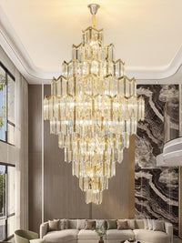 Gold Staircase Crystal Chandelier CL2404