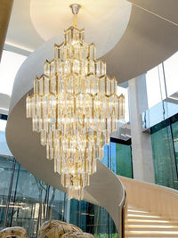 Gold Staircase Crystal Chandelier CL2404