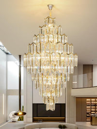 Gold Staircase Crystal Chandelier CL2404
