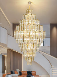 Gold Staircase Crystal Chandelier CL2404