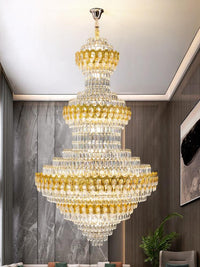 Gold Staircase Crystal Chandelier CL2406