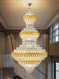 Gold Staircase Crystal Chandelier CL2406