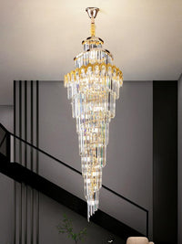 Gold Staircase Crystal Chandelier CL2407
