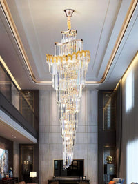 Gold Staircase Crystal Chandelier CL2407